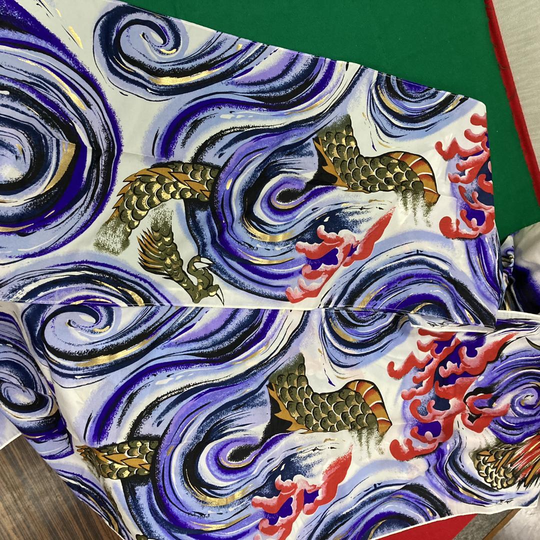 SKO113希少　山本寛斎デザインはねぼう　鯉のぼり吹き流し4m　　吹き流し4m