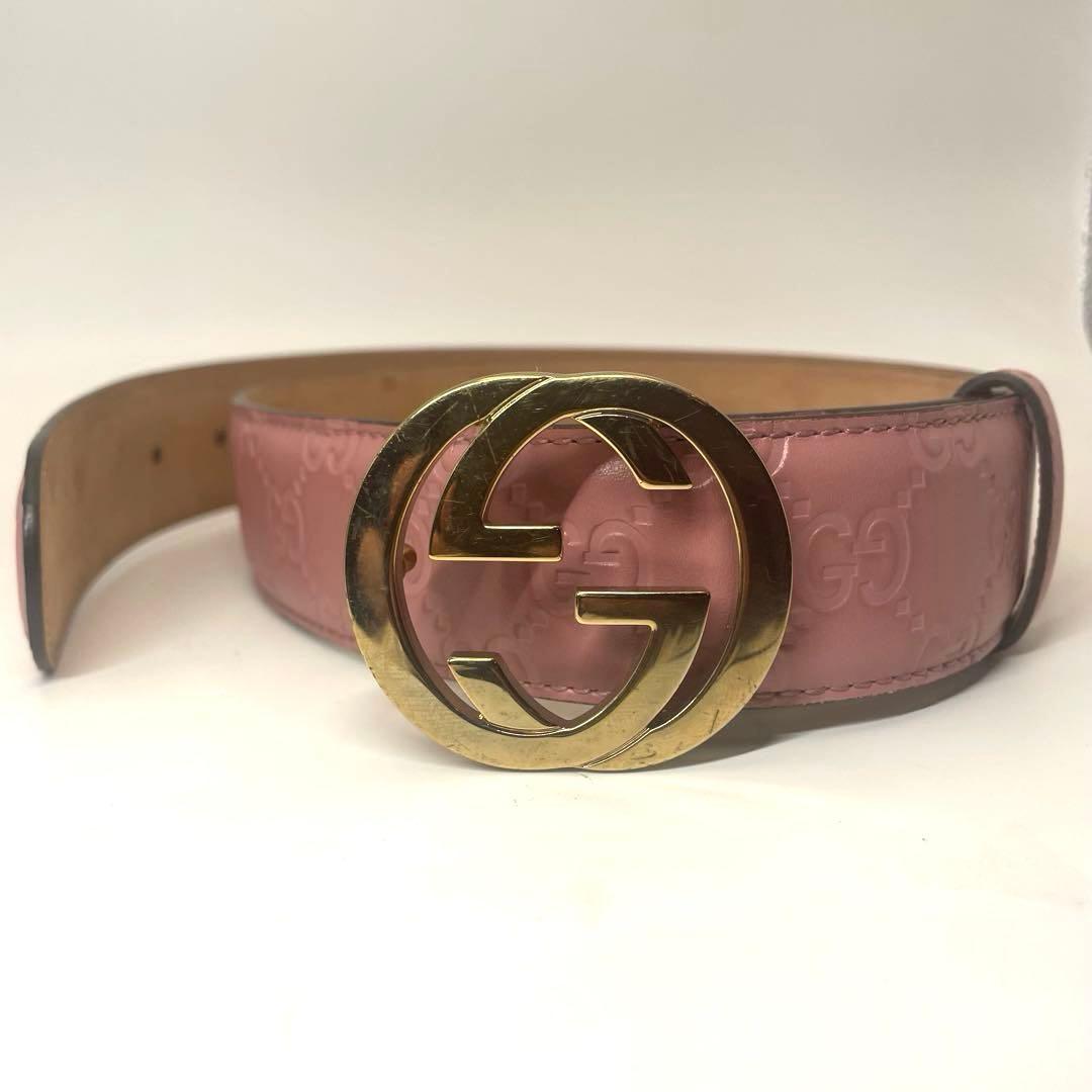 希少♡GUCCI✨グッチ　グッチシマ　インターロッキングG　レザーベルト