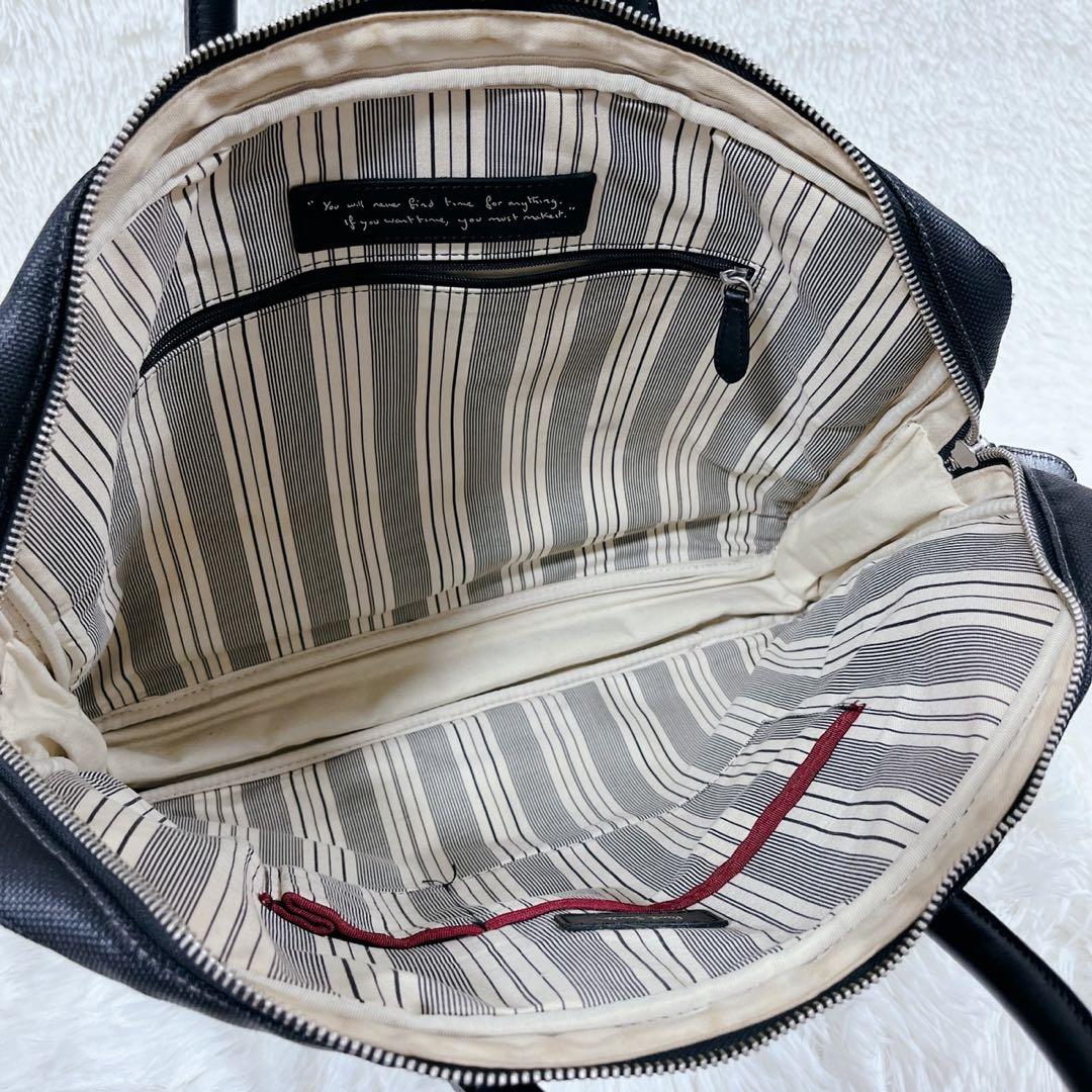 Paul Smithポールスミス　ビジネスバッグオールレザーブラックマルチカラー