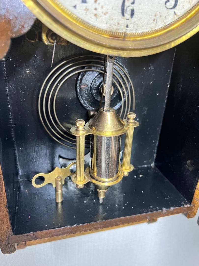 振り子時計TRADA H MARK ゼンマイ掛け時計柱時計ボンボン時計古時計動品