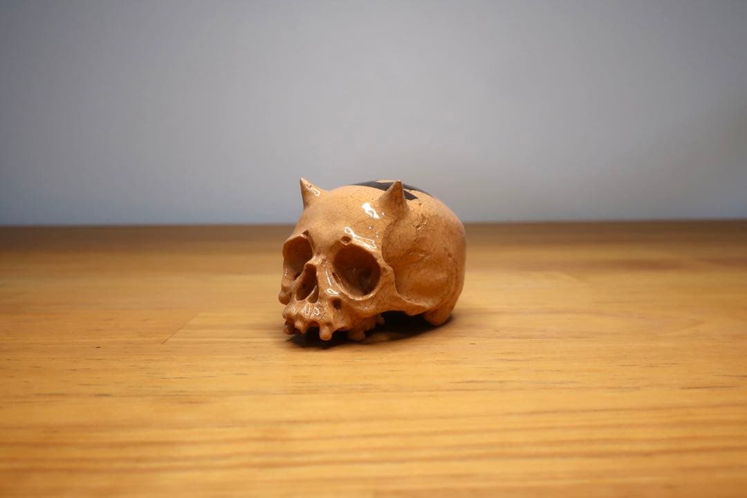 丸岡和吾 髑髏 鬼 ぐい呑 貫入 呪印