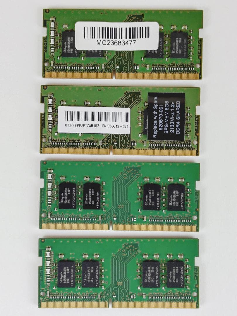 ノート用メモリDDR4-2400(PC4-19200) 8GB×4枚セット