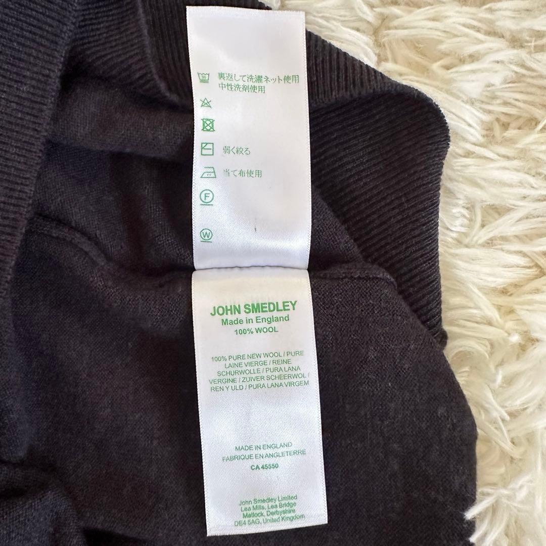 新品未使用　ジョンスメドレー ニットベスト ブラック 紺 サイズM イギリス製