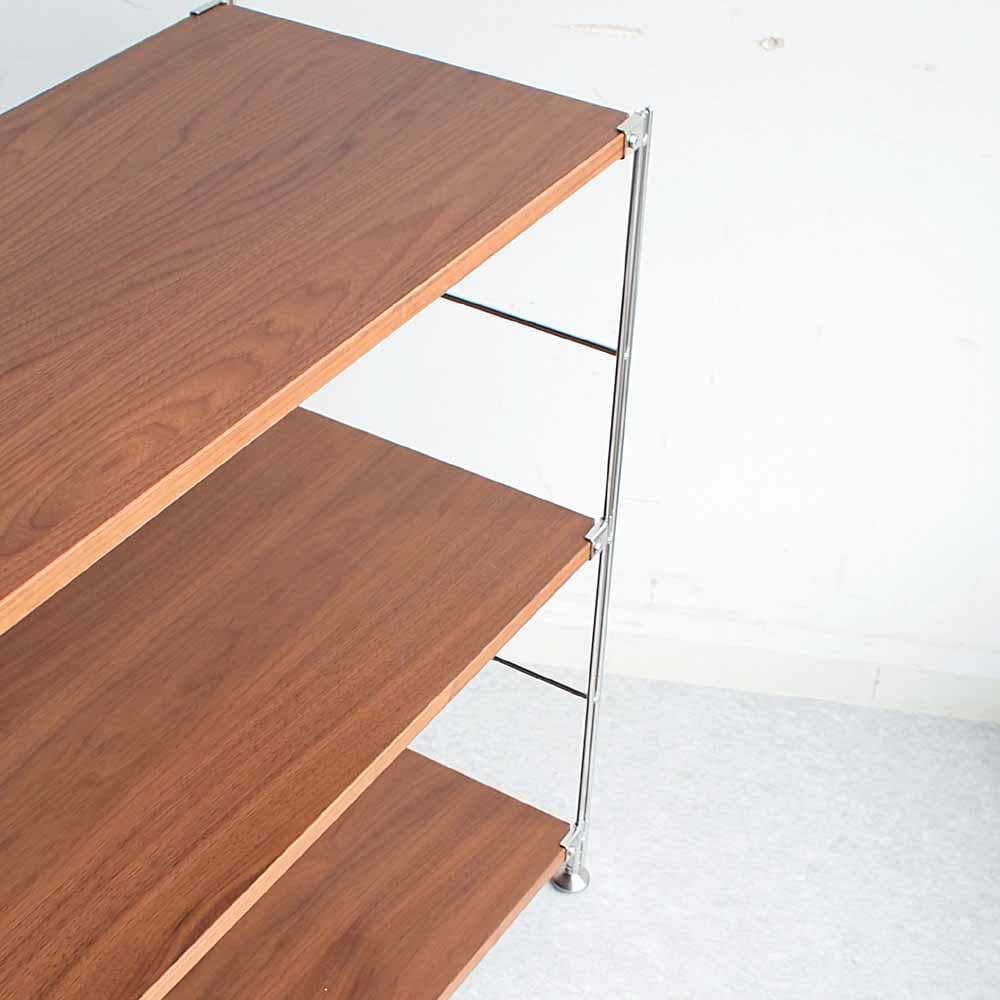 無印良品/MUJI ウォールナット材 ステンレスユニットシェルフ ZR24446