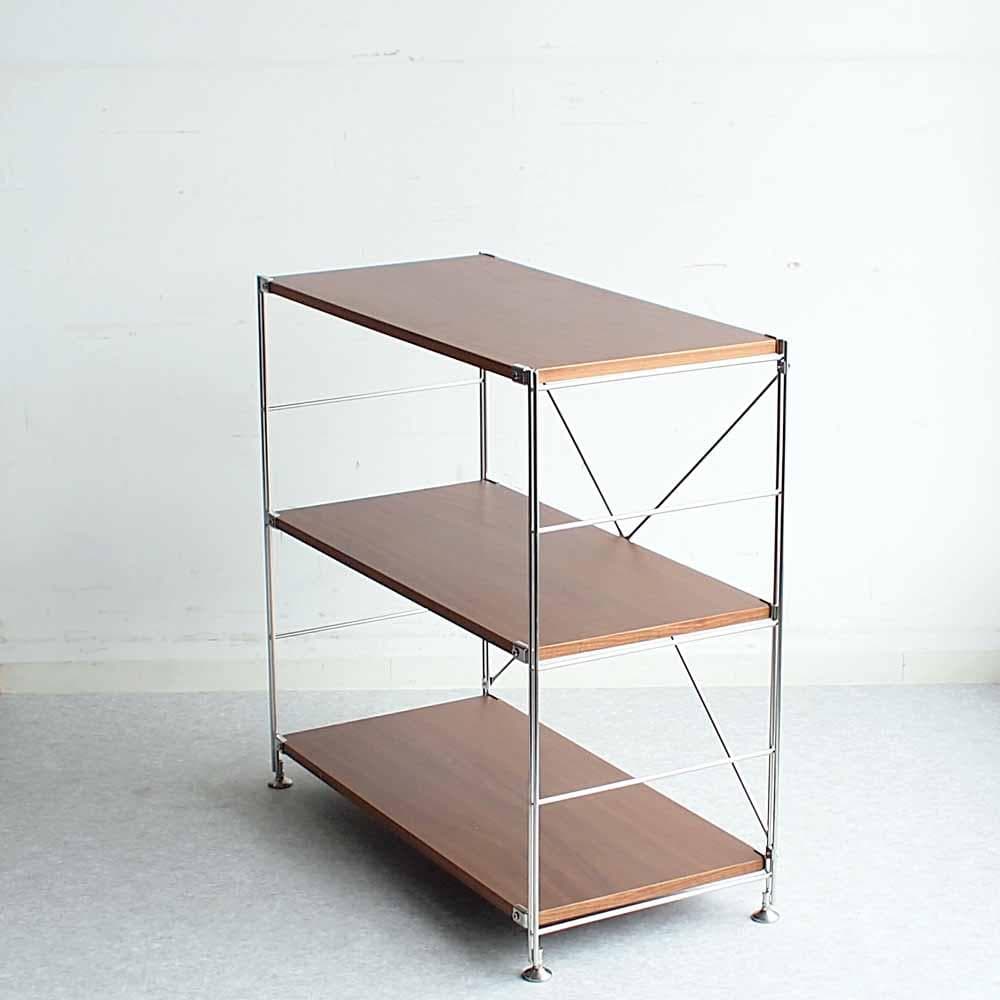 無印良品/MUJI ウォールナット材 ステンレスユニットシェルフ ZR24446