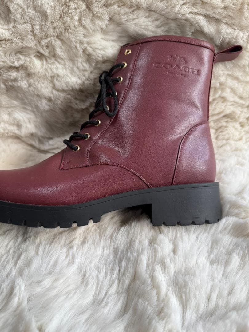 【極美品】COACH ライラブーティ　ブーツ　ボルドー　CW710
