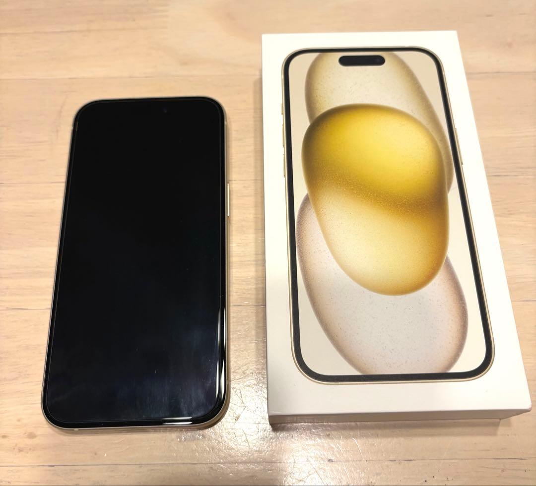 【美品・正常起動】iPhone15 256GB イエロー　SIMフリー