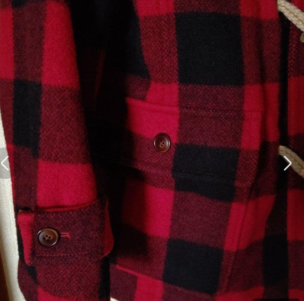 カールヘルム ダッフルコート 赤黒チェック