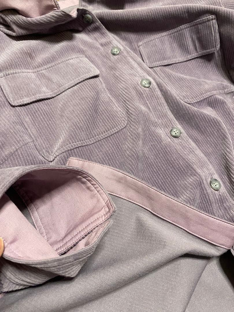 レリアン　コーデュロイ　シャツ　パープル