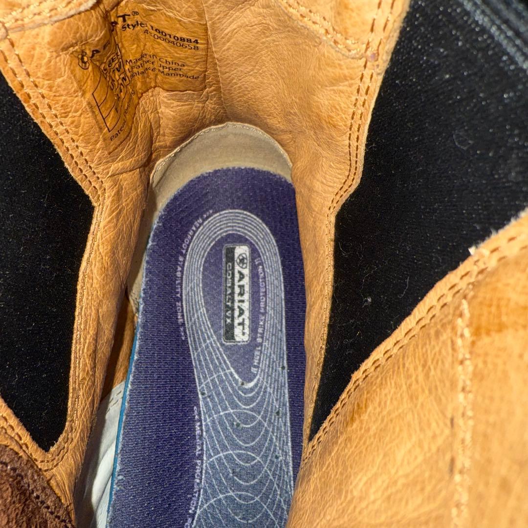 ARIAT　サイドゴアブーツ　フロントジップ　US8　26cm