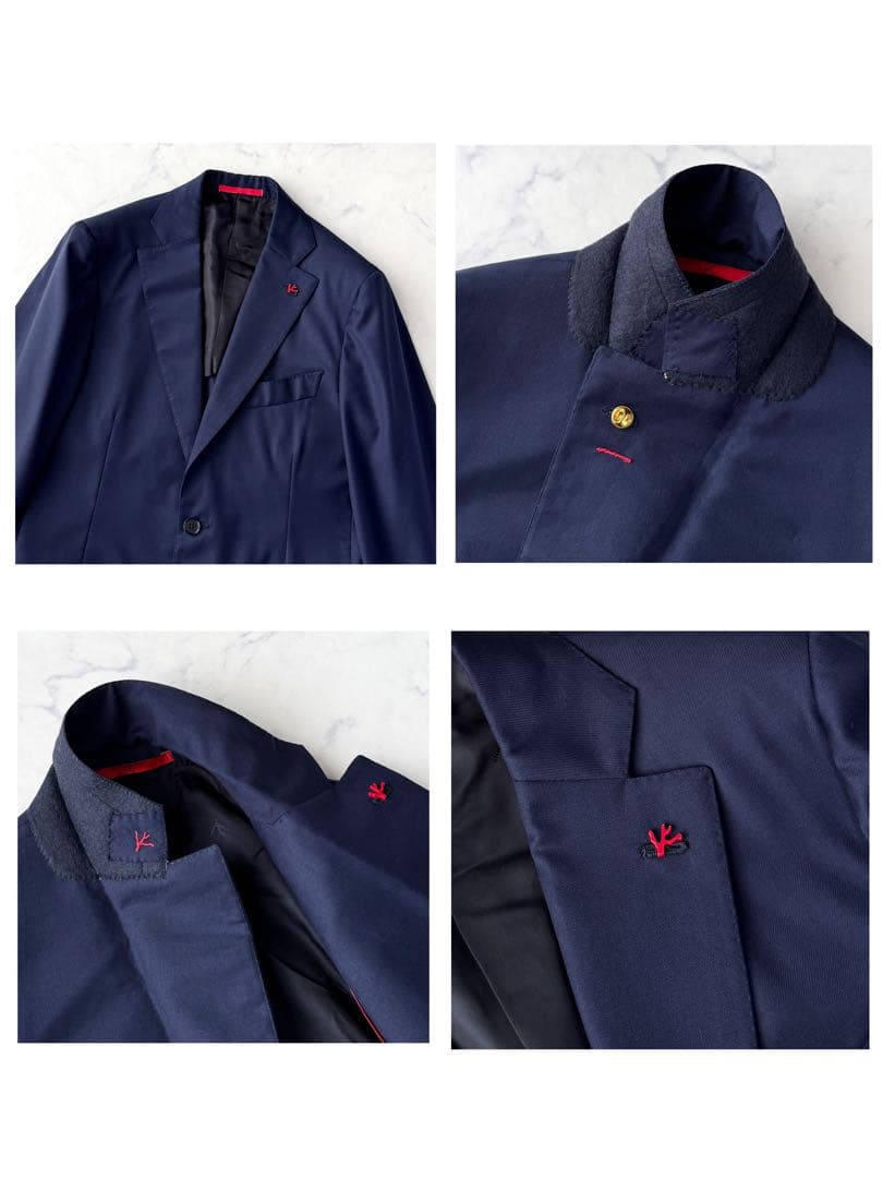 ISAIA イザイア セットアップ スーツ ラペルピン 46 M〜L相当