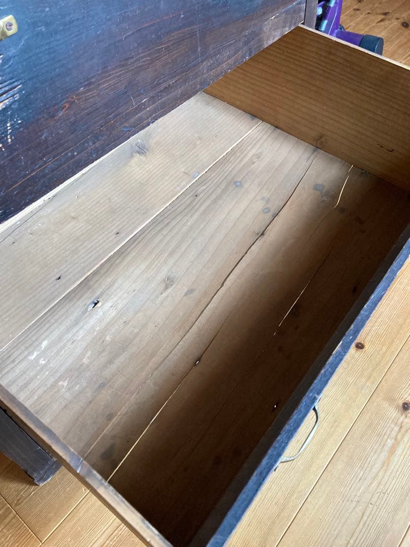 値下げしました ガラス扉付き木製古家具