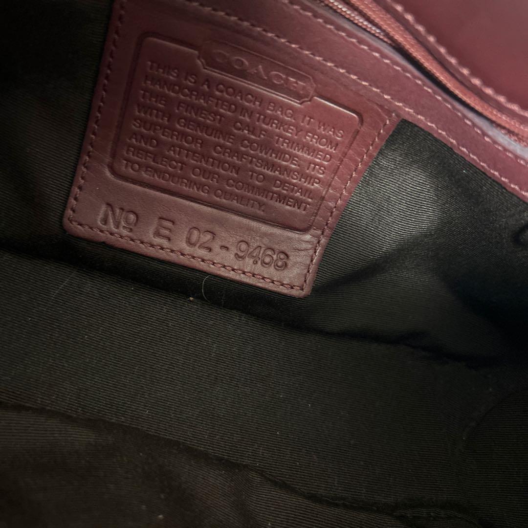 【極美品】オールドコーチ ハンドバッグ ワンショルダー ボルドー