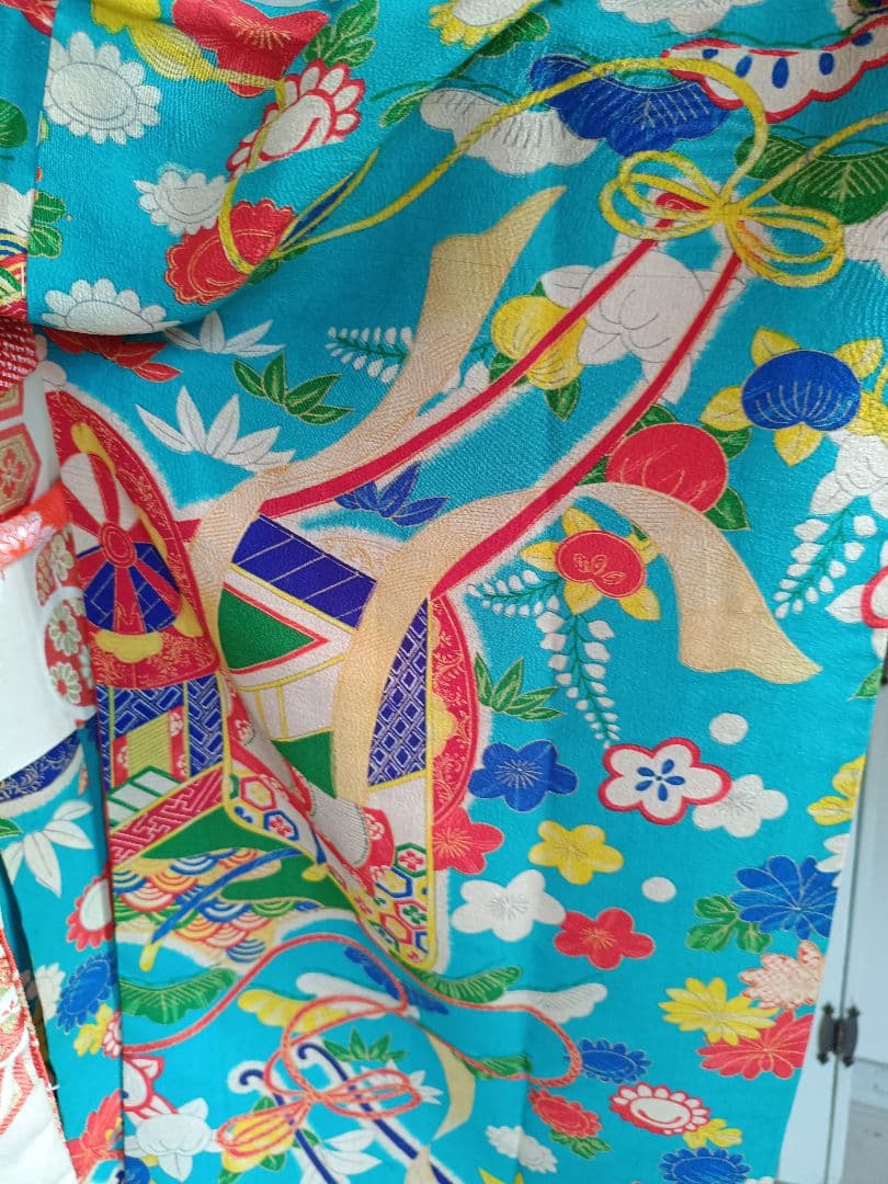 専用です☆アンティークくすみブルーの着物単品