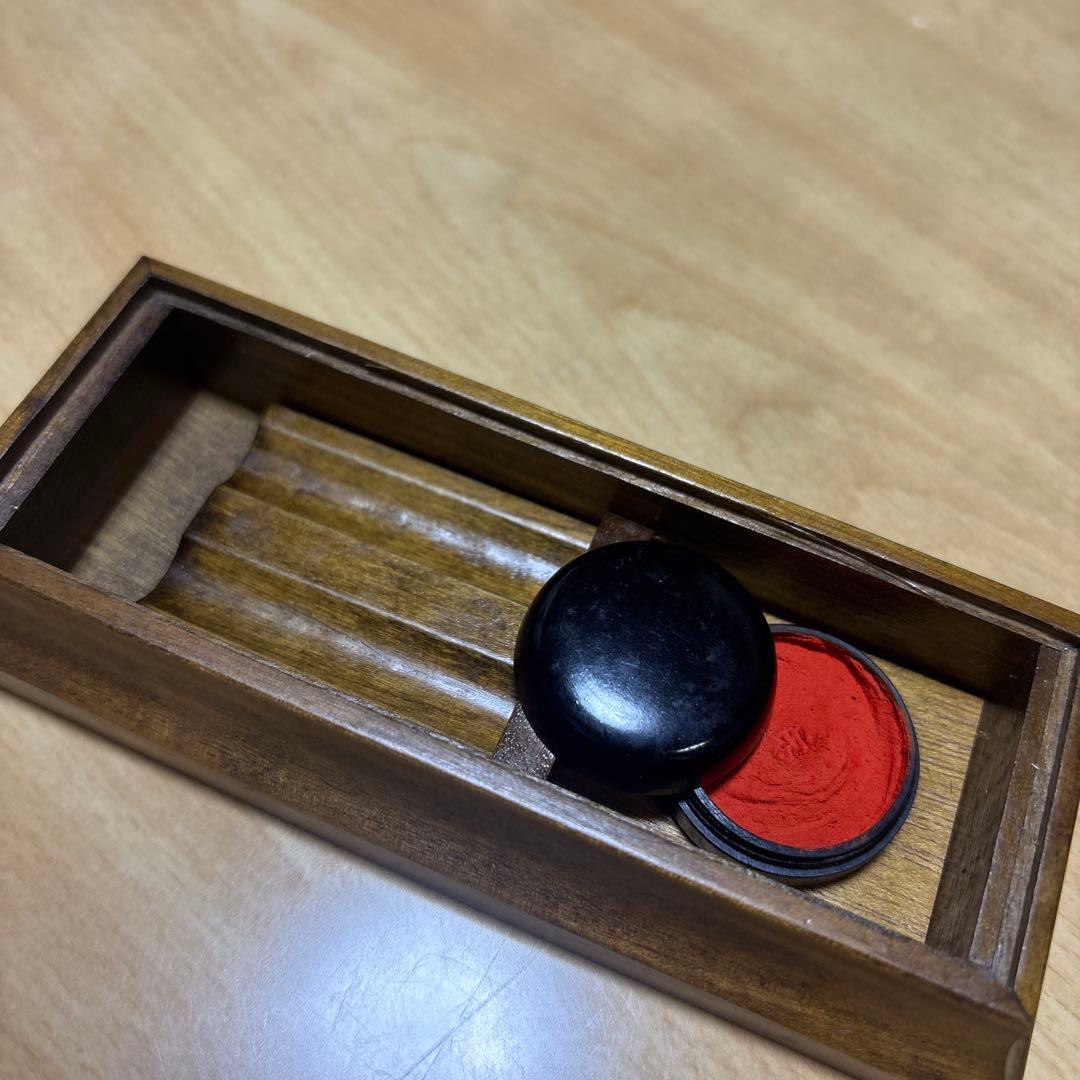 鶴の絵柄 木製小物入れ ちばぎん　レア！！！！