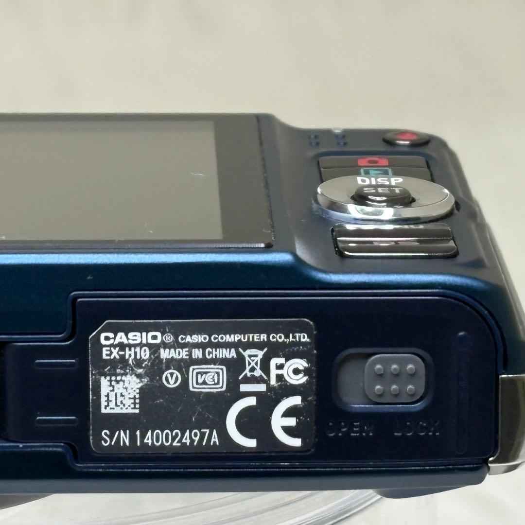 CASIO カメラ　EX-H10 充電器　ブルー　説明書 コンデジ　動作品