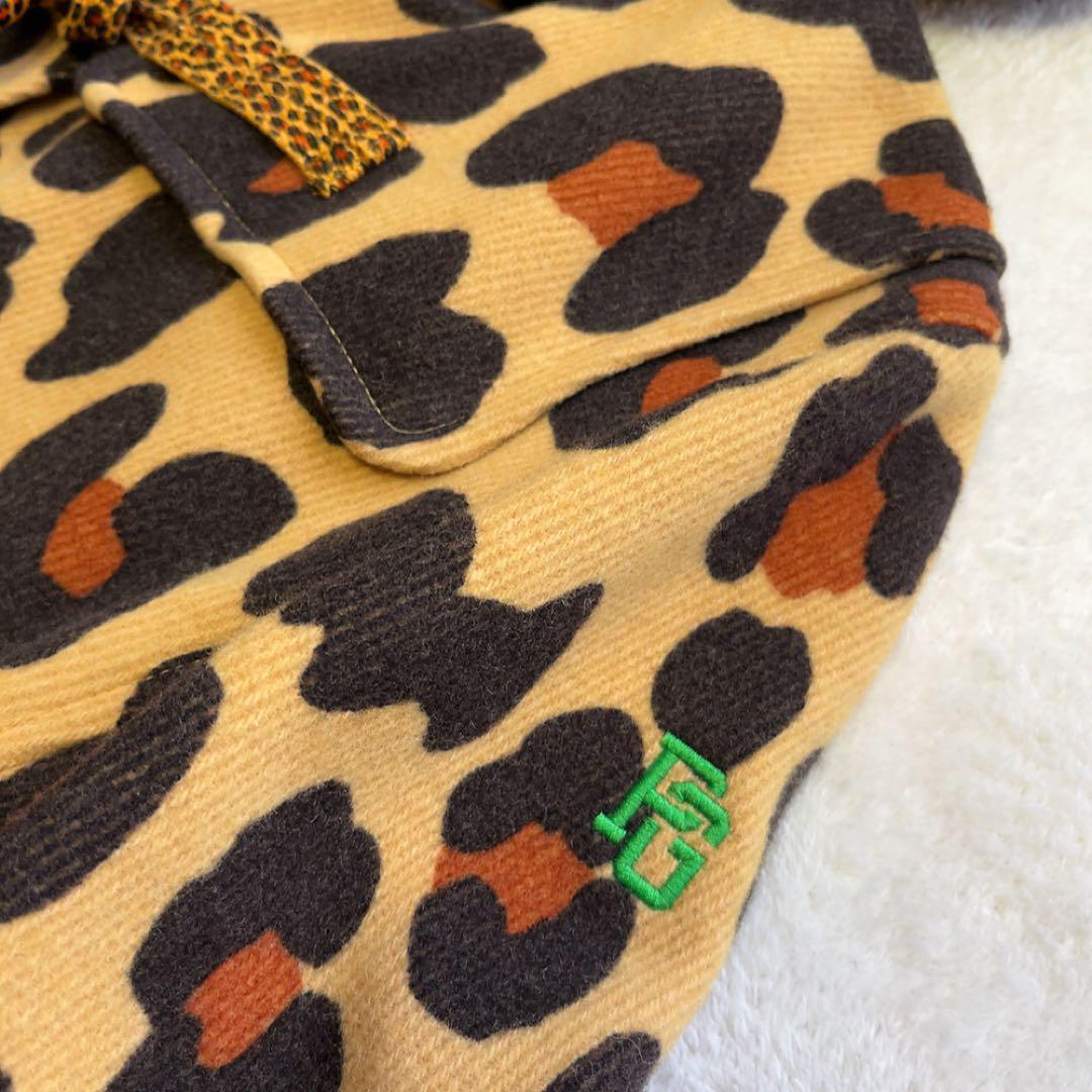 極美品　パーリーゲイツ　ダッフル　コート　レオパード　豹　ヒョウ　キャメル　M