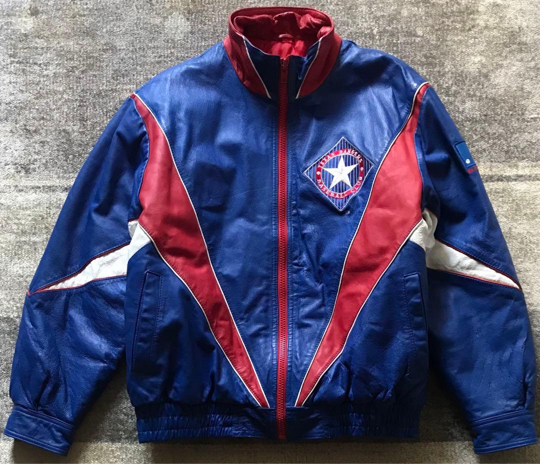 最高のデザイン 90's PRO PLAYER RANGERS レザースタジャン
