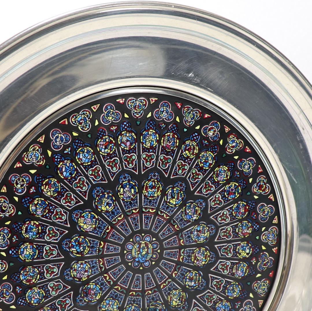 限定作品 ノートルダム大聖堂 ヴィンテージステンドグラス 大型 北のバラ窓ローズ