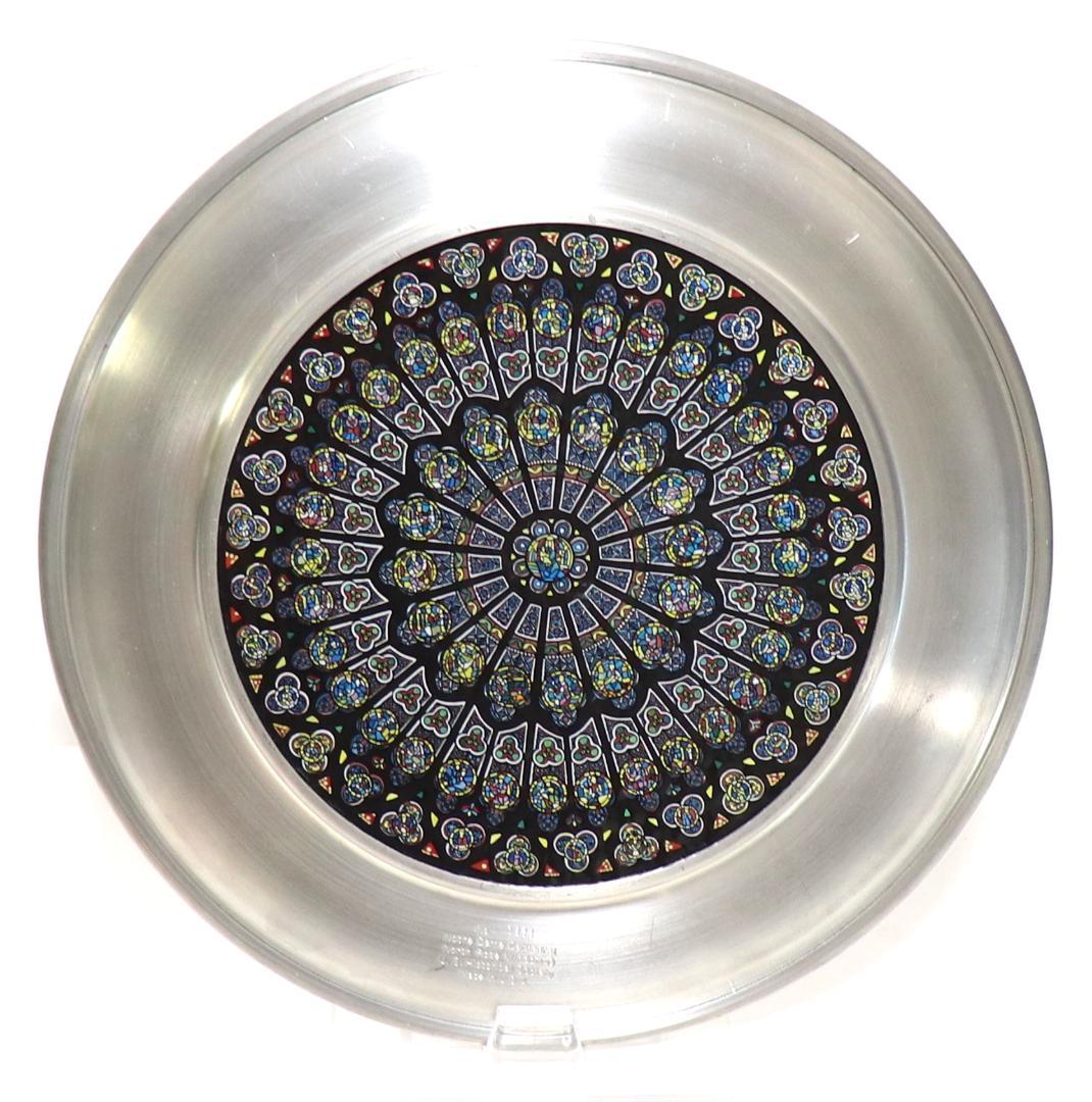 限定作品 ノートルダム大聖堂 ヴィンテージステンドグラス 大型 北のバラ窓ローズ