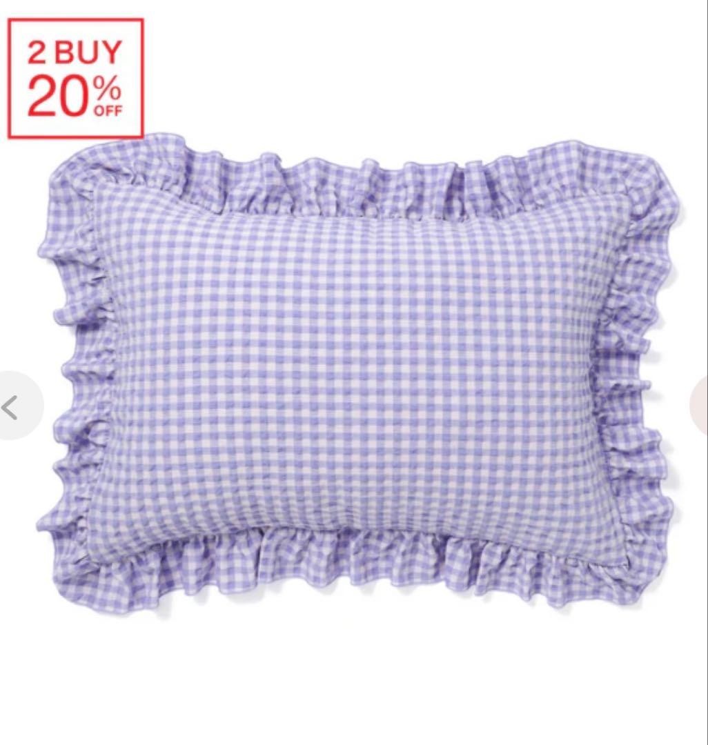 ふわろ 冷感 肌掛けふとん 枕カバー フリルチェック シングル