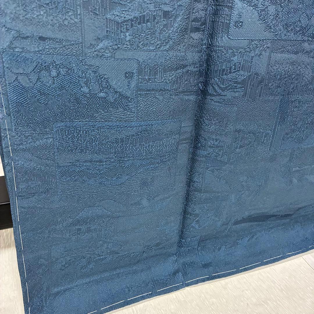 D15訪問着 安藤広重 東海道五拾五撰 さが美 正絹 着物 しつけ糸未使用極美品