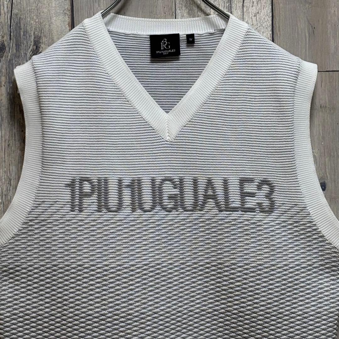 ウノピュウノウグァーレトレ　ゴルフ　ベスト　ニット　グラデーション　ホワイト