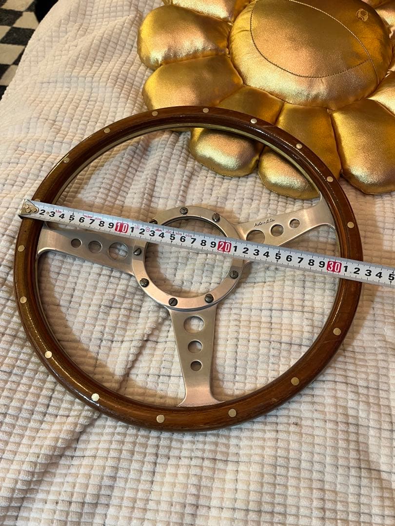 MOTO-LITA モトリタ 木製ステアリング 化粧リング、ビス付き