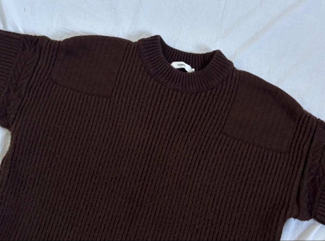YASHIKI ヤシキ 霜柱 ニット セーター ダークブラウン