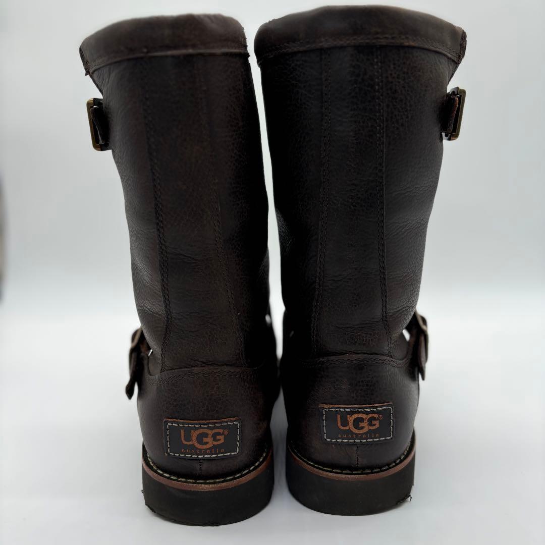 美品✨UGG アグ ムートン エンジニアブーツ ダークブラウン 25cm
