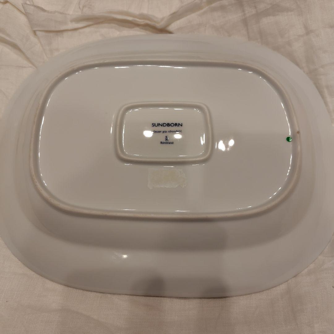 ロールストランド　スンドボーン　オーバル大皿プレート約36×28.5㌢