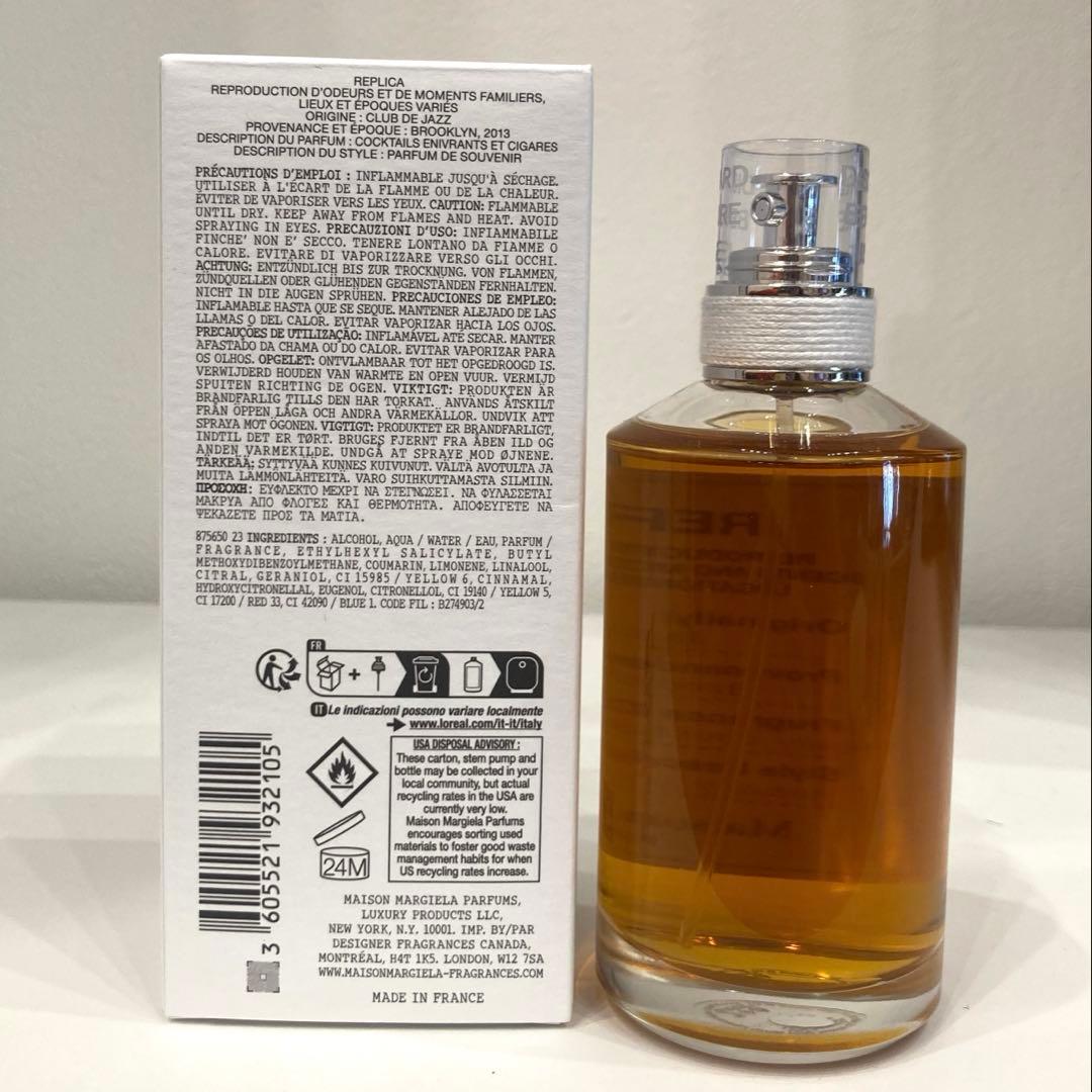 ほぼ未使用 メゾンマルジェラ レプリカ ジャズクラブ 100ml 香水