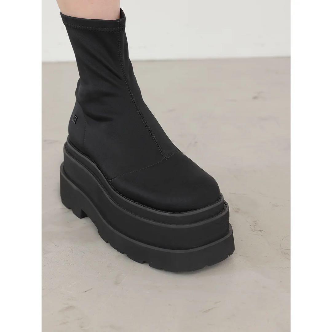 darich ウルトラストレッチフラットショートブーツ