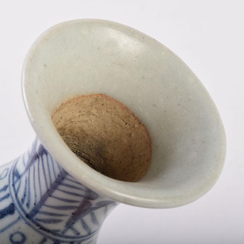 中国　青花　花卉文玉壷春瓶　N　R8966