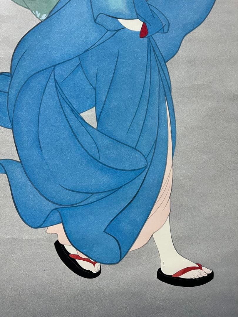 名画複製　上村松園［風］紙本　限定300部／第46番 共箱！