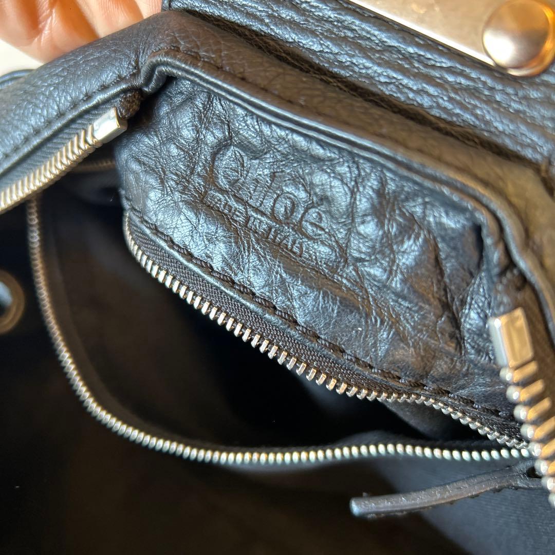 美品　Chloé パディントン　ブラックレザー ハンドバッグ