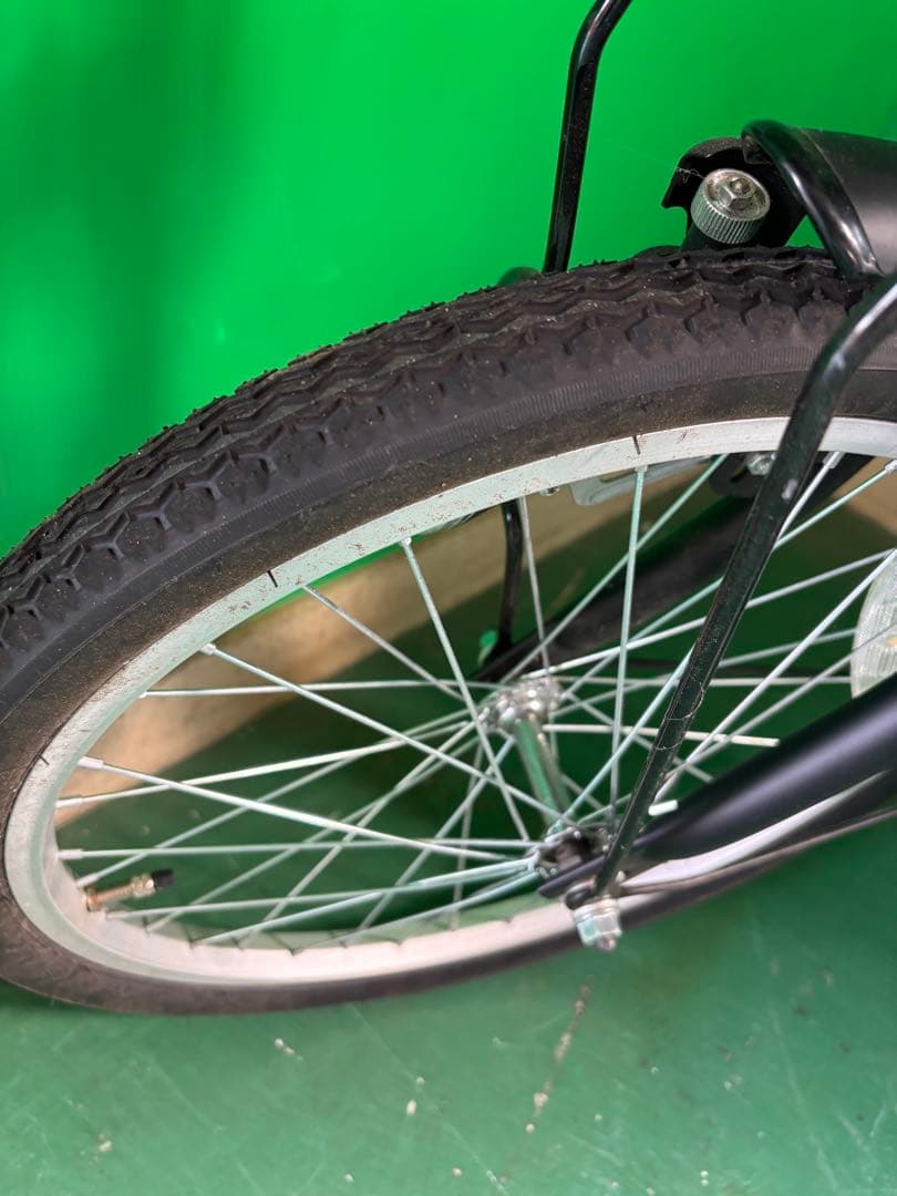 美品 CAPTAIN STAG 折りたたみ自転車 前カゴ付き