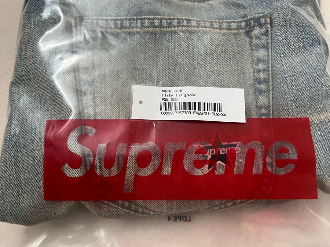 Supreme regular jean dirty indigo デニム