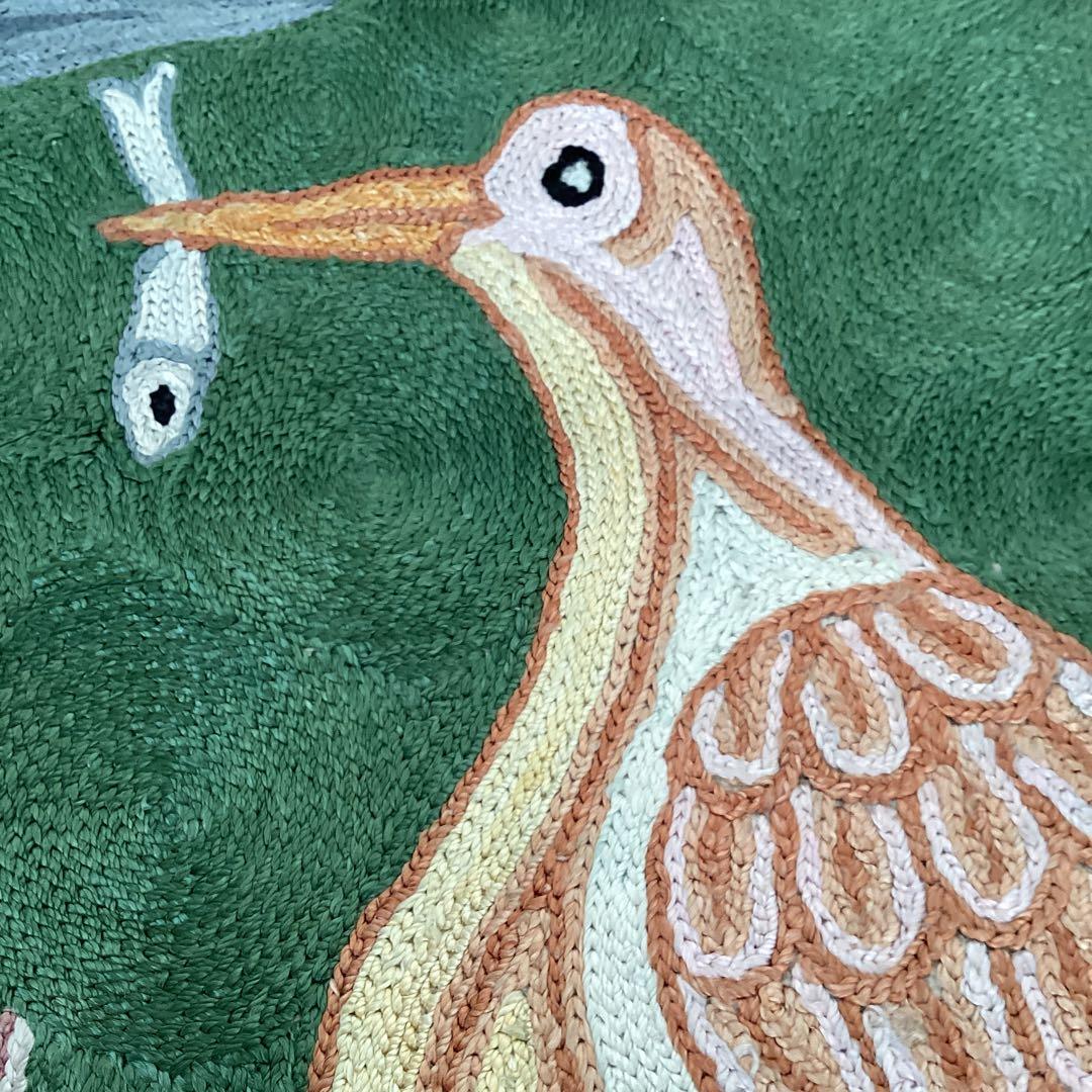 ネパール　手刺繍　クッションカバー　2枚セット