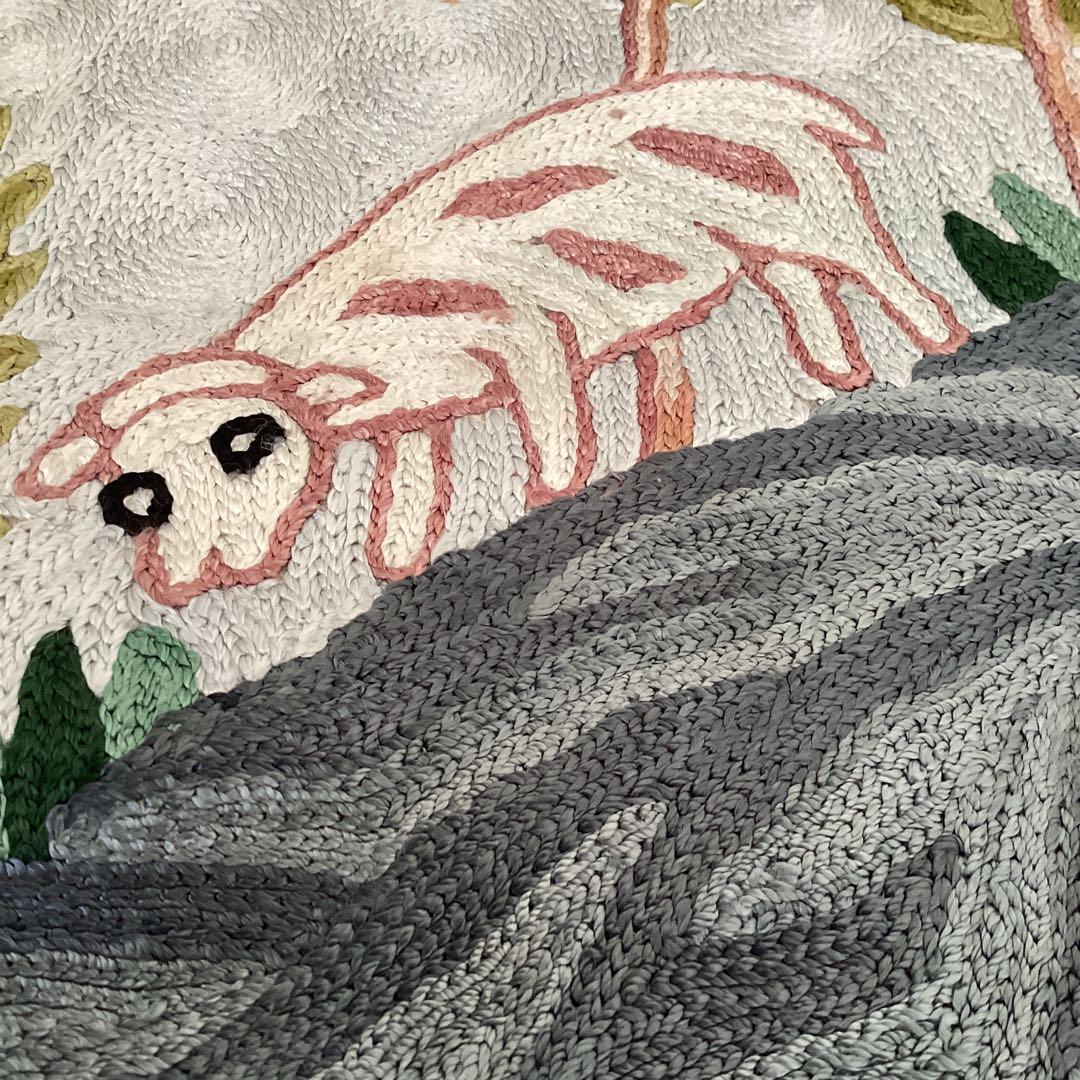 ネパール　手刺繍　クッションカバー　2枚セット