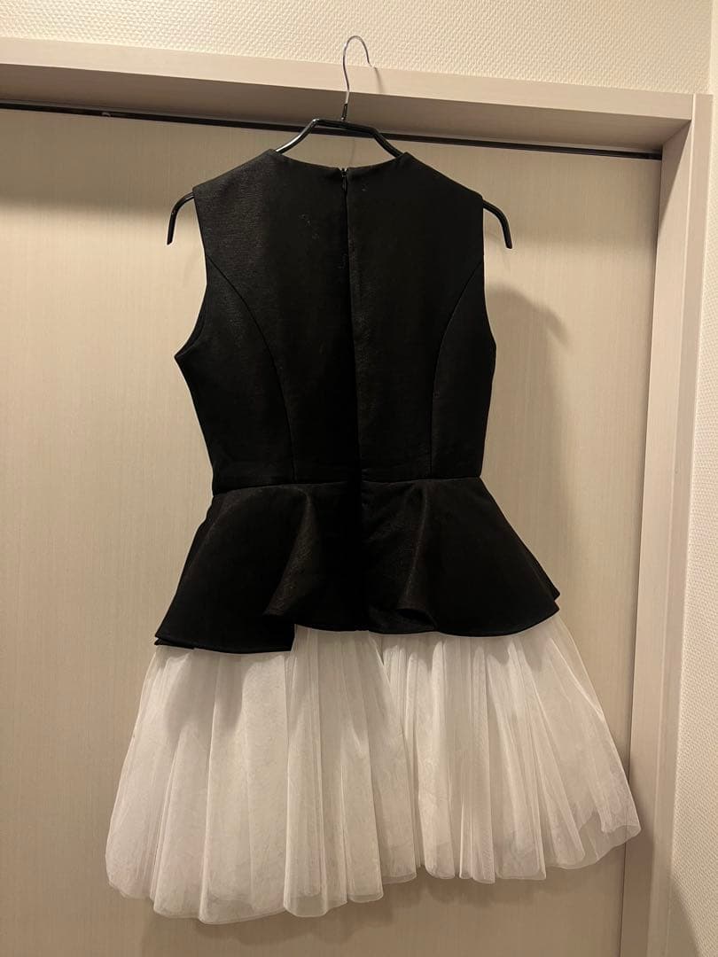 チュールドッキングノースリーブワンピース nanastyle