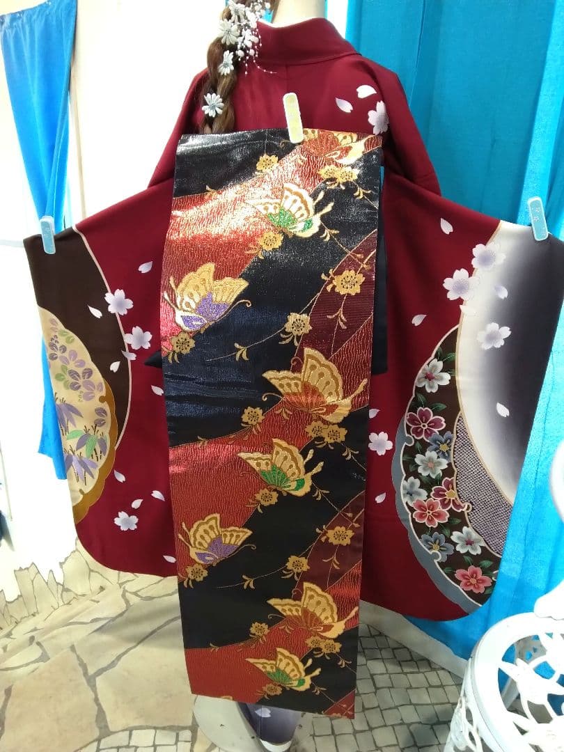 振袖フルセット、正絹振袖成人式、重ね衿、帯揚げ帯締め、西陣袋帯、襦袢、ガード加工