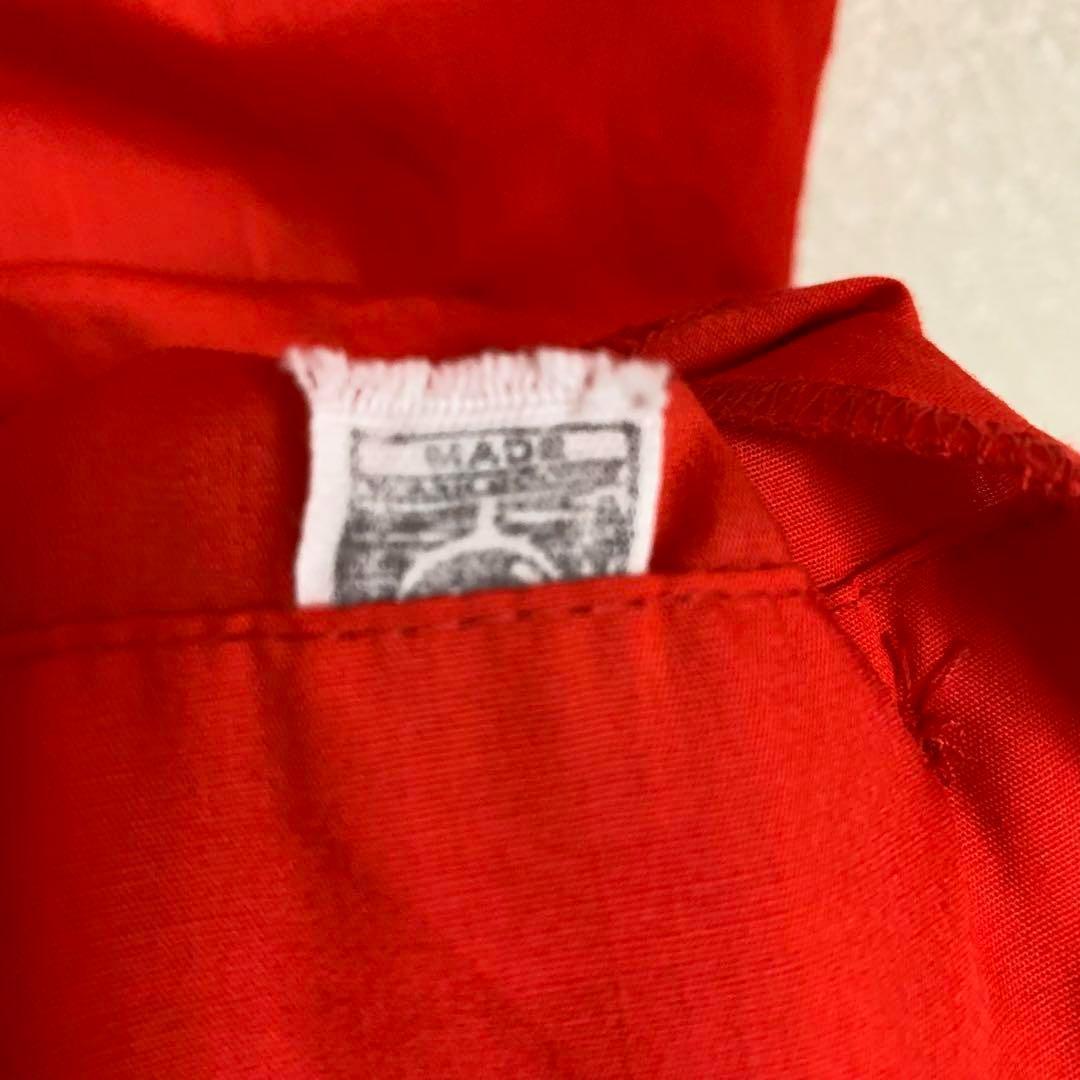美古着 70s KingLouie　キングルイ　ボーリングシャツ　レッド　Ｌ相当