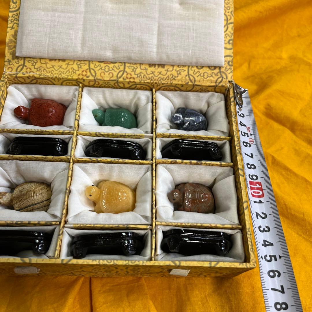 中国？　陶器の亀の置物12個セット