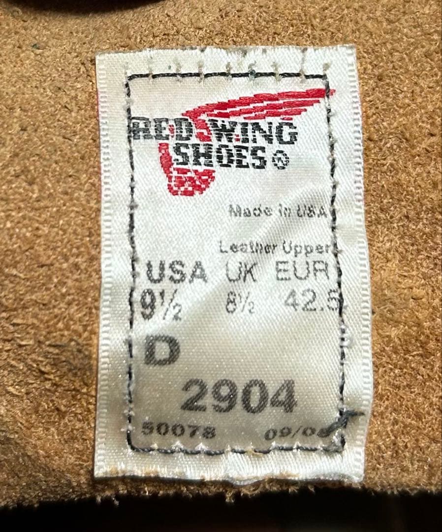 【9.5/D】ラインマン2904RED WINGレッドウィング★ハーレーUSA