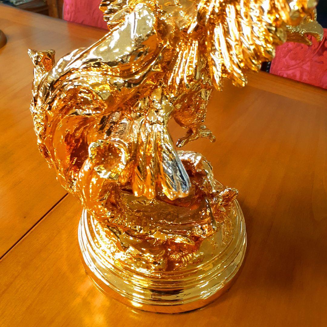 輸入雑貨　アニマルオブジェ　ゴールド　『羽ばたく鷹・イーグル』　縁起物