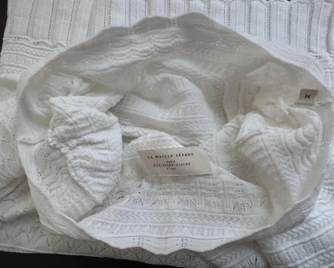 Sezane　セザンヌ　ブラウス　ニット　M　ホワイト　Roma Jumper