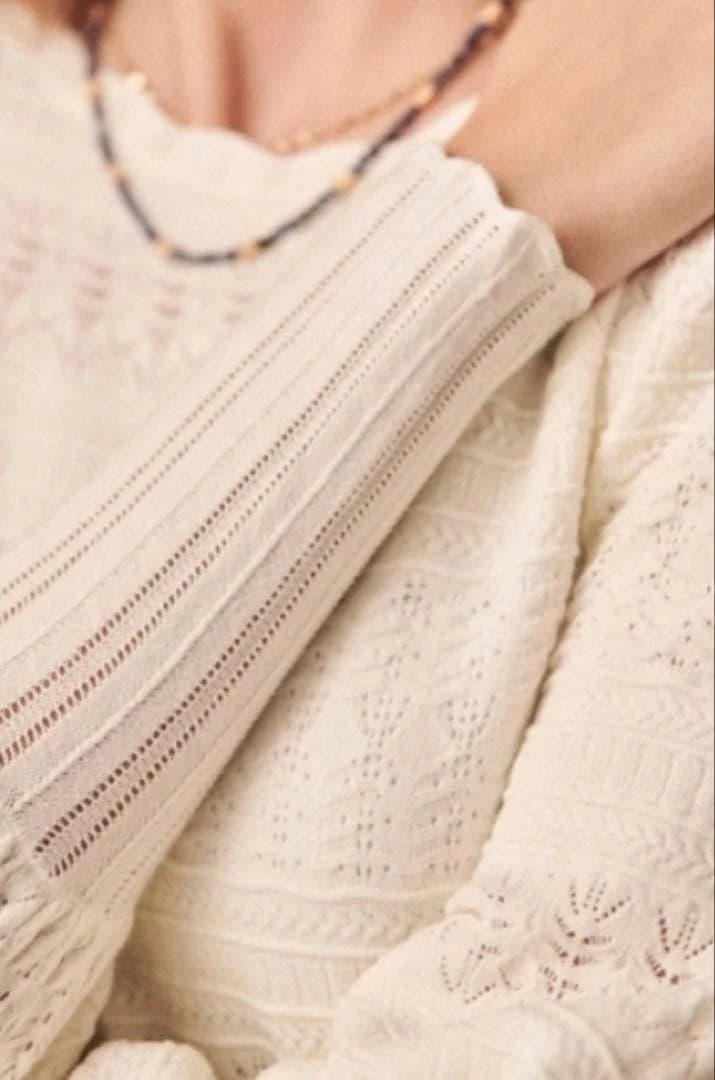 Sezane　セザンヌ　ブラウス　ニット　M　ホワイト　Roma Jumper