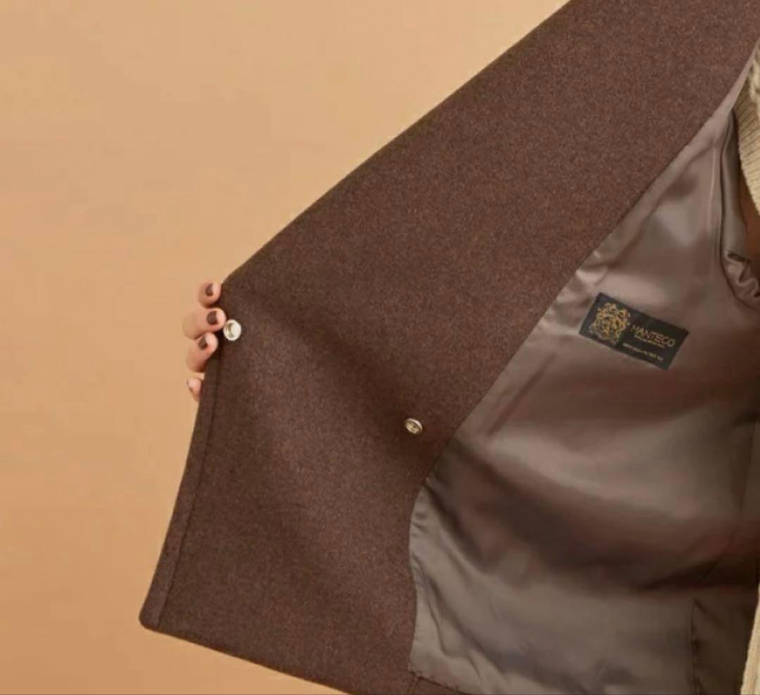 《美品》BEAUTY&YOUTH ダブルブレストコート S ブラウン