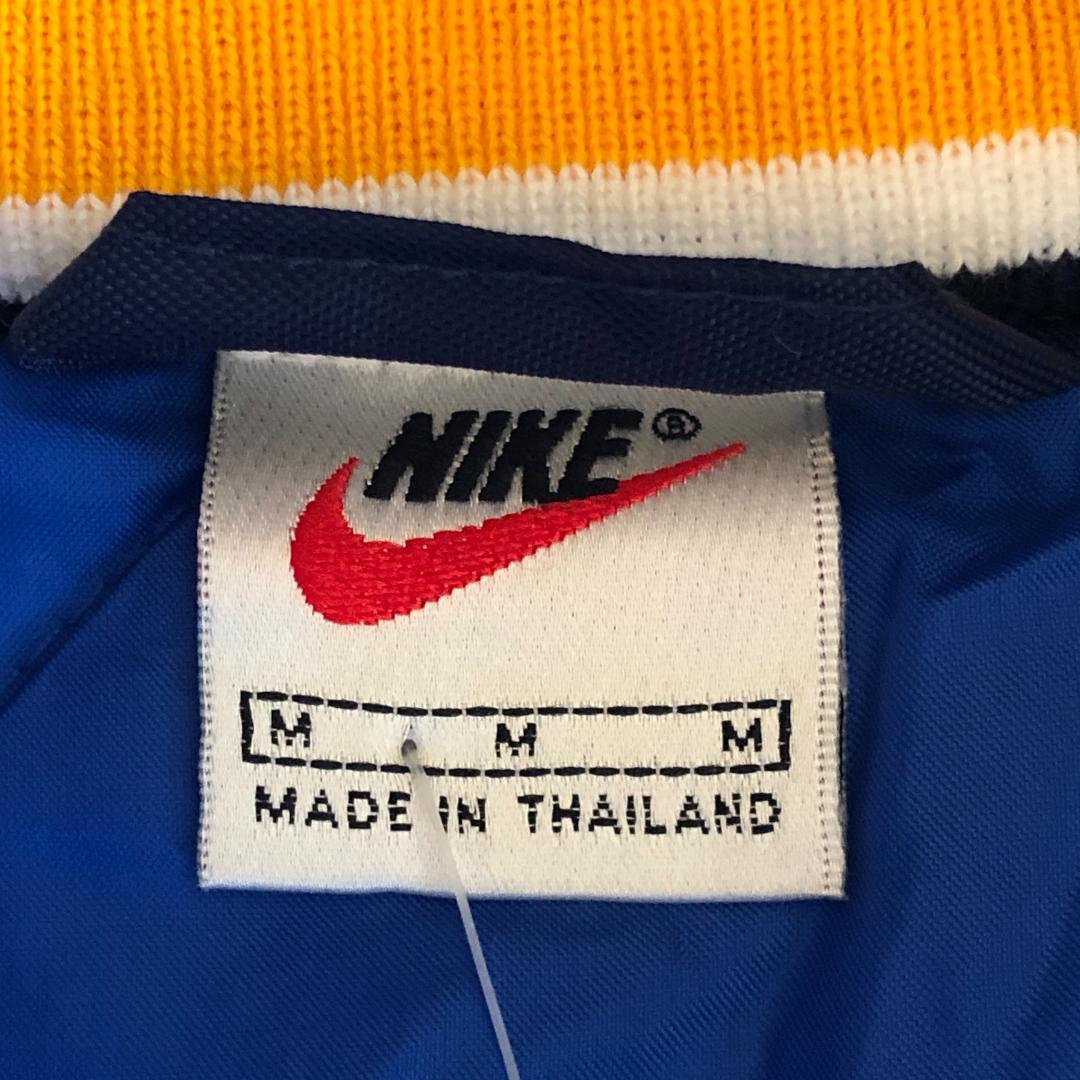未使用！Nike 90sナイロンジャケット ネイビー×イエロー ビッグシルエット